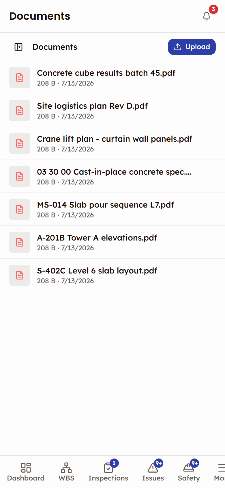 PleoStack document library on a phone